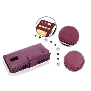 Samsung Galaxy NOTE 4 lommebokdeksel case (lilla)