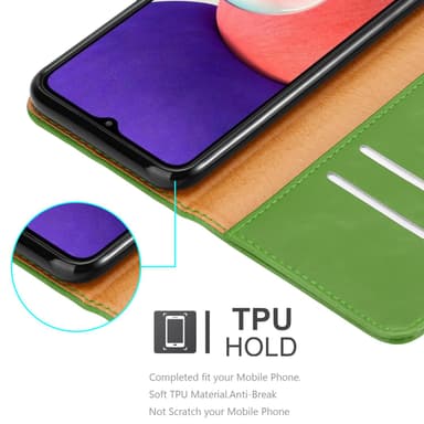 Samsung Galaxy A22 5G lommebokdeksel etui (grønn)