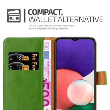 Samsung Galaxy A22 5G lommebokdeksel etui (grønn)