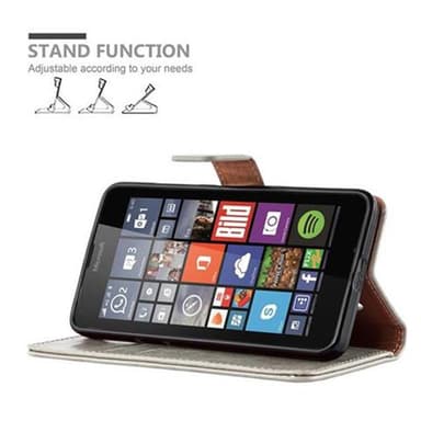 Nokia Lumia 640 lommebokdeksel etui (brun)