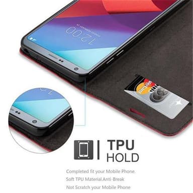 LG G6 lommebokdeksel case (rød)