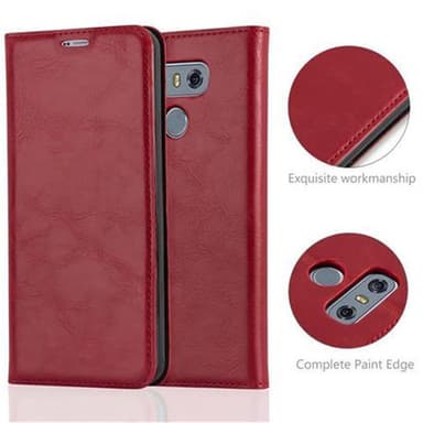 LG G6 lommebokdeksel case (rød)