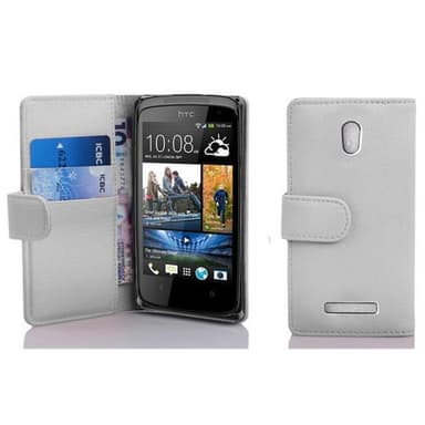 HTC Desire 500 lommebokdeksel etui (hvit)