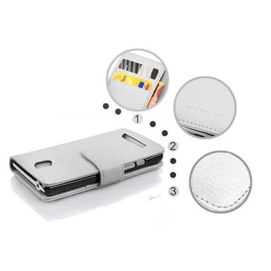 HTC Desire 500 lommebokdeksel etui (hvit)