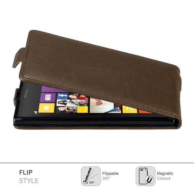 Nokia Lumia 1020 deksel flip cover (brun)