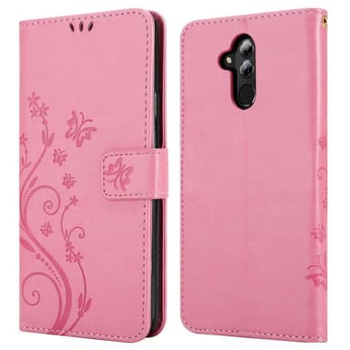 Huawei MATE 20 LITE lommebokdeksel Blomster (rosa)