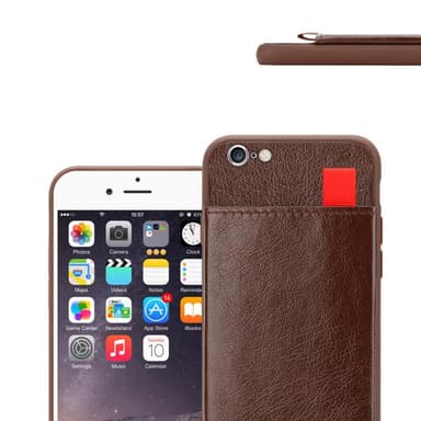 iPhone 6 PLUS / 6S PLUS Deksel Kunstskinn (brun)
