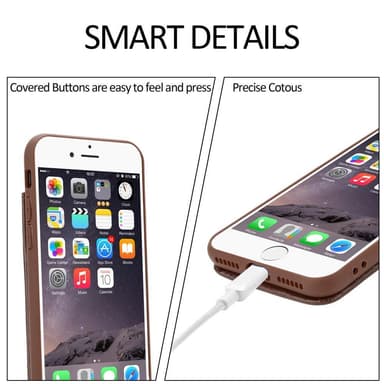 iPhone 6 PLUS / 6S PLUS Deksel Kunstskinn (brun)