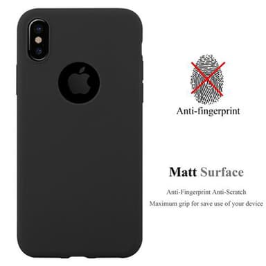 Deksel iPhone X / XS Silikon cover (svart)