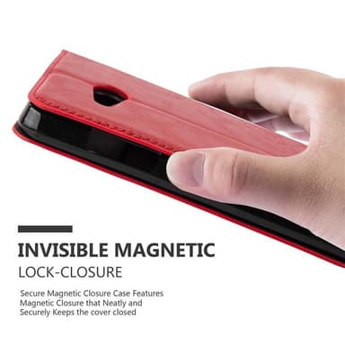 Nokia Lumia 550 lommebokdeksel case (rød)