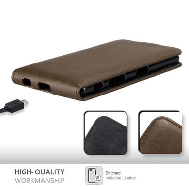 Sony Xperia Z5 deksel flip cover (brun)