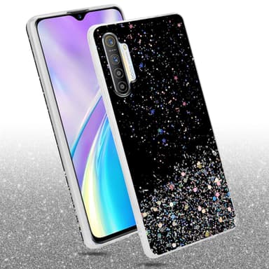 Oppo FIND X2 Silikondeksel Glitter (Svart)