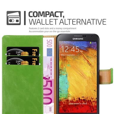 Samsung Galaxy NOTE 3 NEO lommebokdeksel etui (grønn)