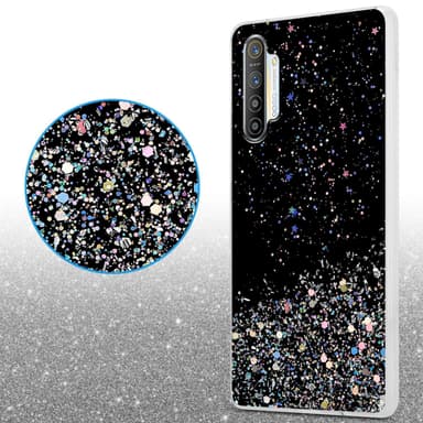 Oppo FIND X2 Silikondeksel Glitter (Svart)
