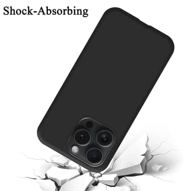 iPhone 15 PRO MAX silikondeksel case (Svart)