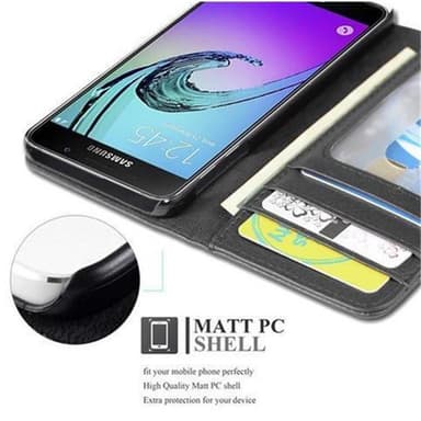 Samsung Galaxy A3 2016 lommebokdeksel case (svart)