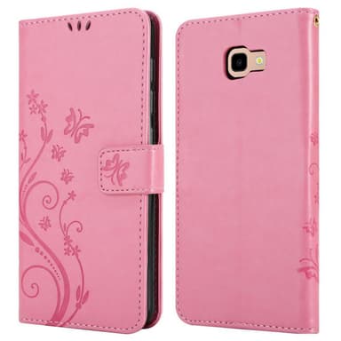 Samsung Galaxy J4 PLUS lommebokdeksel Blomster (rosa)