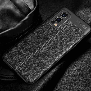 OnePlus Nord 2 5G Deksel Kunstskinn (svart)