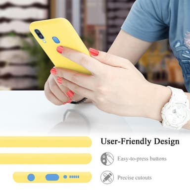 Samsung Galaxy A40 silikondeksel case (gul)