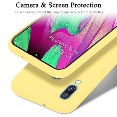 Samsung Galaxy A40 silikondeksel case (gul)