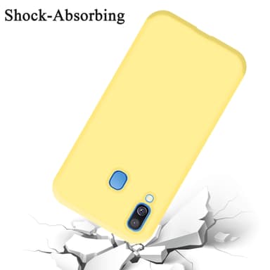 Samsung Galaxy A40 silikondeksel case (gul)