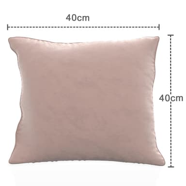 Putetrekk 40x40 cm dekorativ i fløyel (rosa)