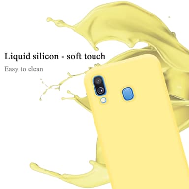 Samsung Galaxy A40 silikondeksel case (gul)