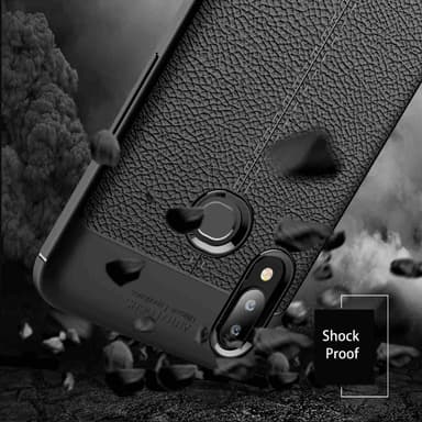 Samsung Galaxy A10s / M01s Deksel Kunstskinn (svart)