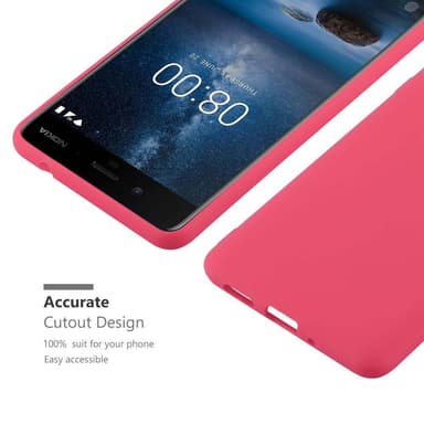 Deksel Nokia 8 2017 Silikon cover (rød)