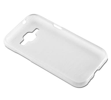 Samsung Galaxy J1 2015 silikondeksel cover (sølv)