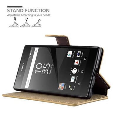 Sony Xperia Z5 lommebokdeksel etui (brun)