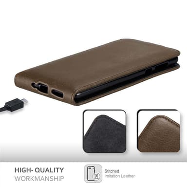 Nokia 5 2017 deksel flip cover (brun)