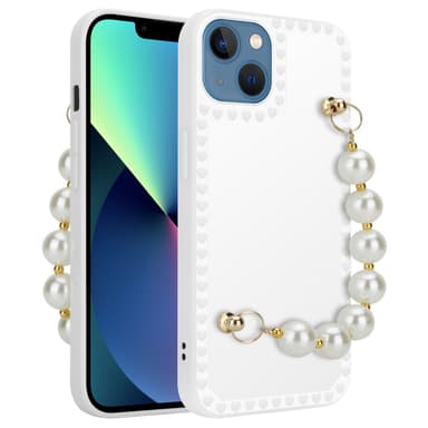 iPhone 13 Deksel med kjede (hvit)