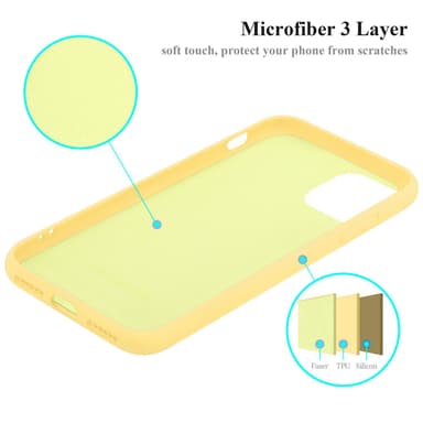 iPhone 11 PRO MAX silikondeksel case (gul)