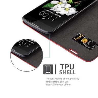 LG K7 2017 lommebokdeksel case (rød)
