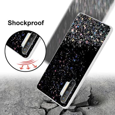 Oppo FIND X2 Silikondeksel Glitter (Svart)