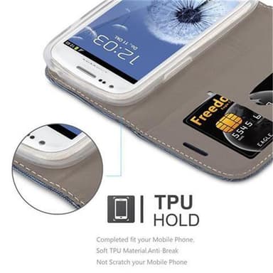 Samsung Galaxy S3 MINI lommebokdeksel etui (blå)