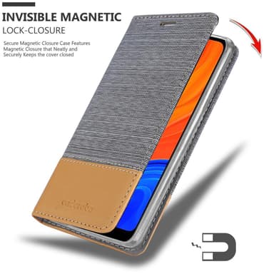 Huawei Y6S lommebokdeksel etui (grå)