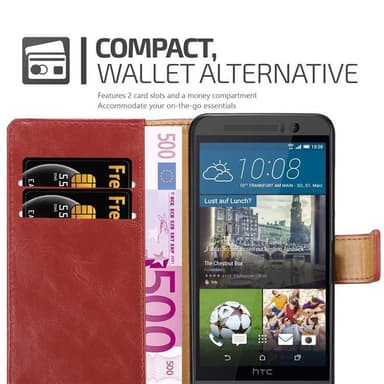 HTC ONE M9 lommebokdeksel etui (rød)