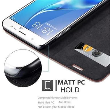 Samsung Galaxy J5 2015 lommebokdeksel case (brun)