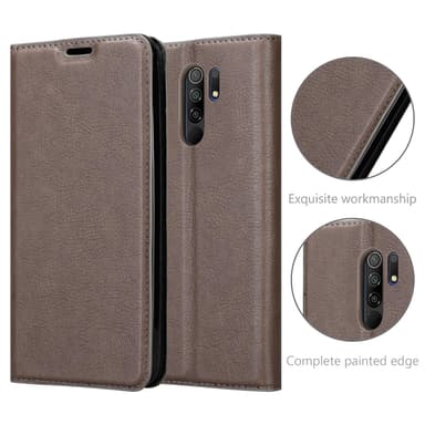Xiaomi RedMi 9 lommebokdeksel case (brun)