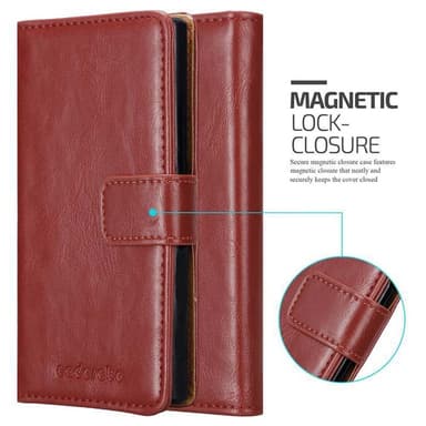 HTC ONE M9 lommebokdeksel etui (rød)