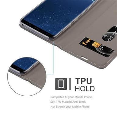 Samsung Galaxy S8 PLUS lommebokdeksel etui (grå)