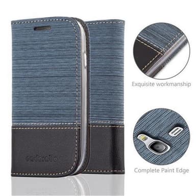 Samsung Galaxy S3 MINI lommebokdeksel etui (blå)