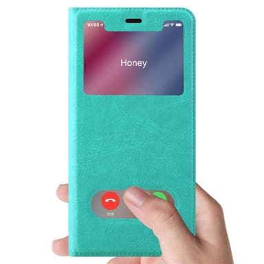 iPhone XS MAX lommebokdeksel cover (turkis)