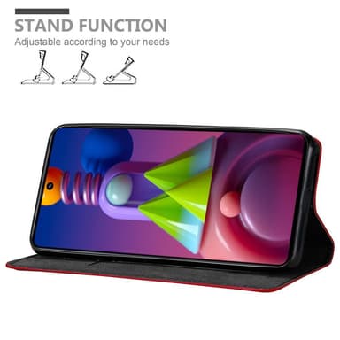 Samsung Galaxy M51 lommebokdeksel case (rød)
