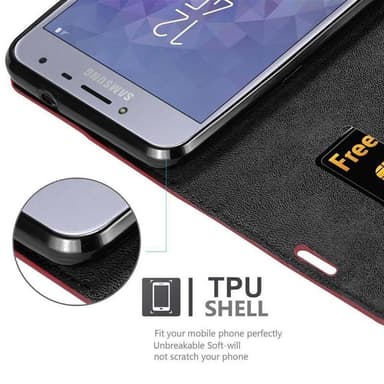 Samsung Galaxy J4 2018 lommebokdeksel case (rød)