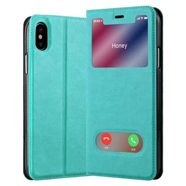 iPhone XS MAX lommebokdeksel cover (turkis)