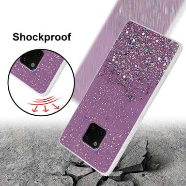 Huawei MATE 20 PRO Silikondeksel Glitter (lilla)