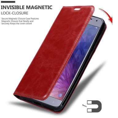Samsung Galaxy J4 2018 lommebokdeksel case (rød)